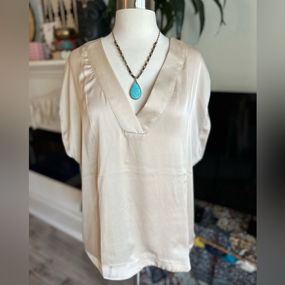 H&M SilkyTunic in Champagne NWT SZ XL